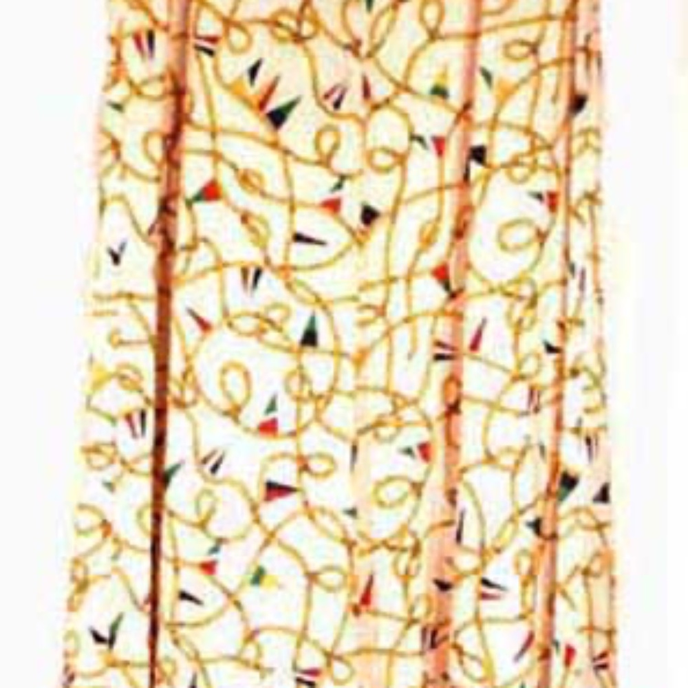 MAXI SKIRT, 1966, YACHT FLAGS & ROPE, MULTICOLOUR ON WHITE, MISSES 16, HEAVIER